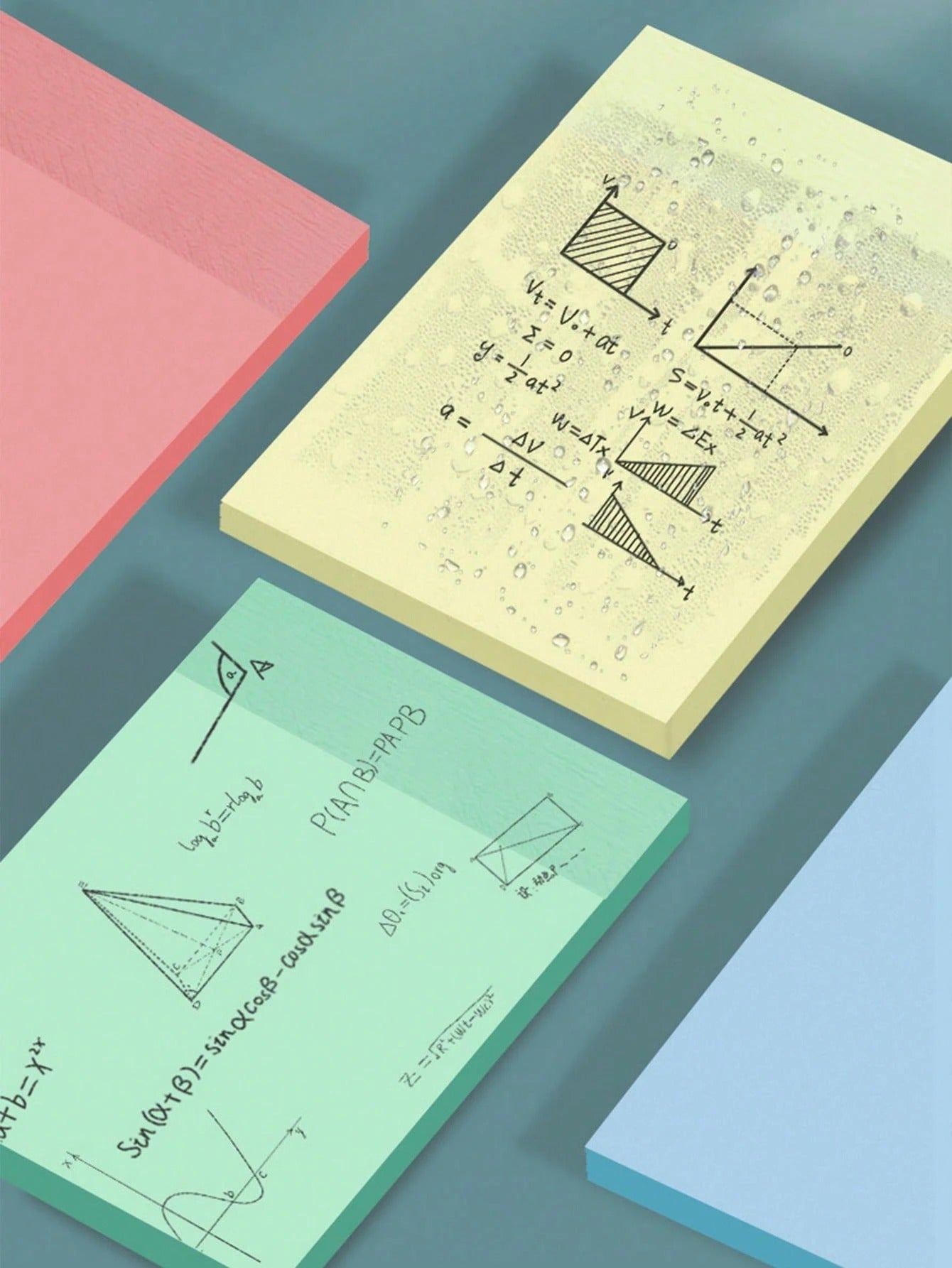 Fogli per libro di note adesive colorate trasparenti, blocchetti di note adesive trasparenti, quaderni, articoli di cancelleria scolastica e per ufficio