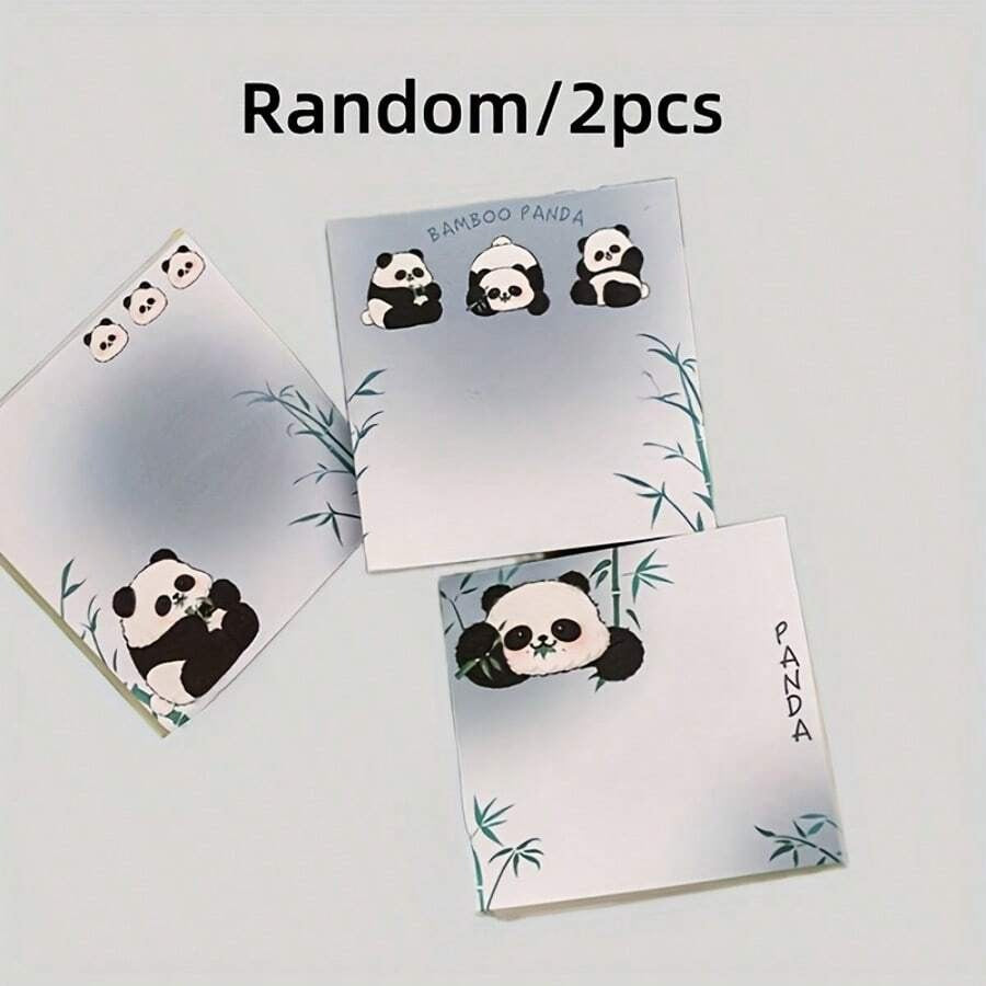 Note adesive con simpatico design a panda - note adesive pratiche per la scrivania e l'ufficio, bloc notes da ufficio molto attraenti, forniture scolastiche, per il ritorno a scuola