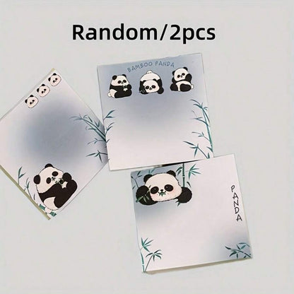 Note adesive con simpatico design a panda - note adesive pratiche per la scrivania e l'ufficio, bloc notes da ufficio molto attraenti, forniture scolastiche, per il ritorno a scuola