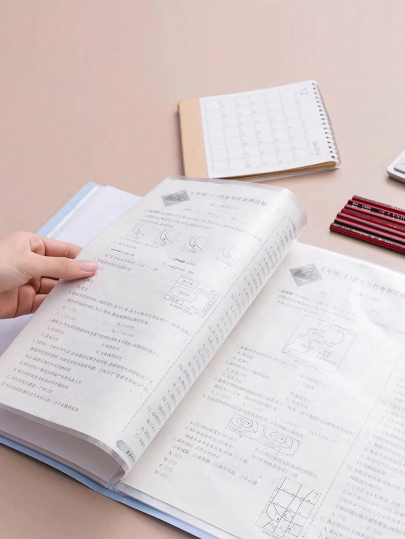 Raccoglitore A4 organizzatore di documenti, cartella multipage per forniture per ufficio, custodia portafoglio per lavori, certificati, documenti d'esame, con pagine divisorie, articoli per il ritorno a scuola