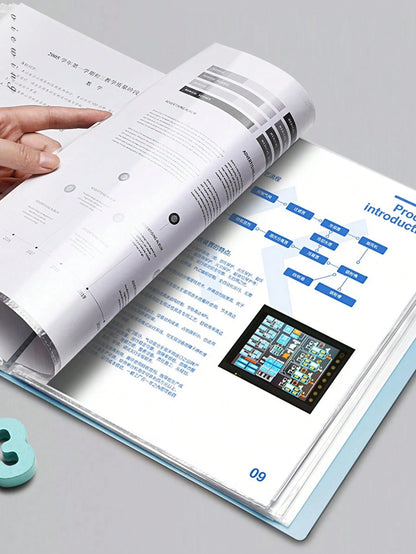 Raccoglitore A4 organizzatore di documenti, cartella multipage per forniture per ufficio, custodia portafoglio per lavori, certificati, documenti d'esame, con pagine divisorie, articoli per il ritorno a scuola
