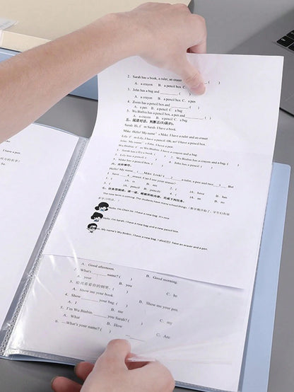 Raccoglitore A4 organizzatore di documenti, cartella multipage per forniture per ufficio, custodia portafoglio per lavori, certificati, documenti d'esame, con pagine divisorie, articoli per il ritorno a scuola