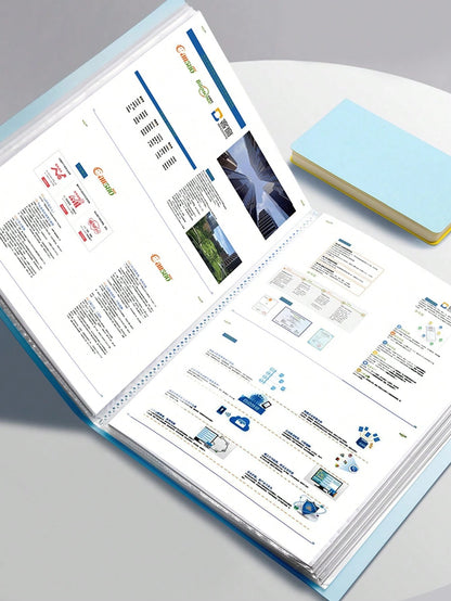 Raccoglitore A4 organizzatore di documenti, cartella multipage per forniture per ufficio, custodia portafoglio per lavori, certificati, documenti d'esame, con pagine divisorie, articoli per il ritorno a scuola