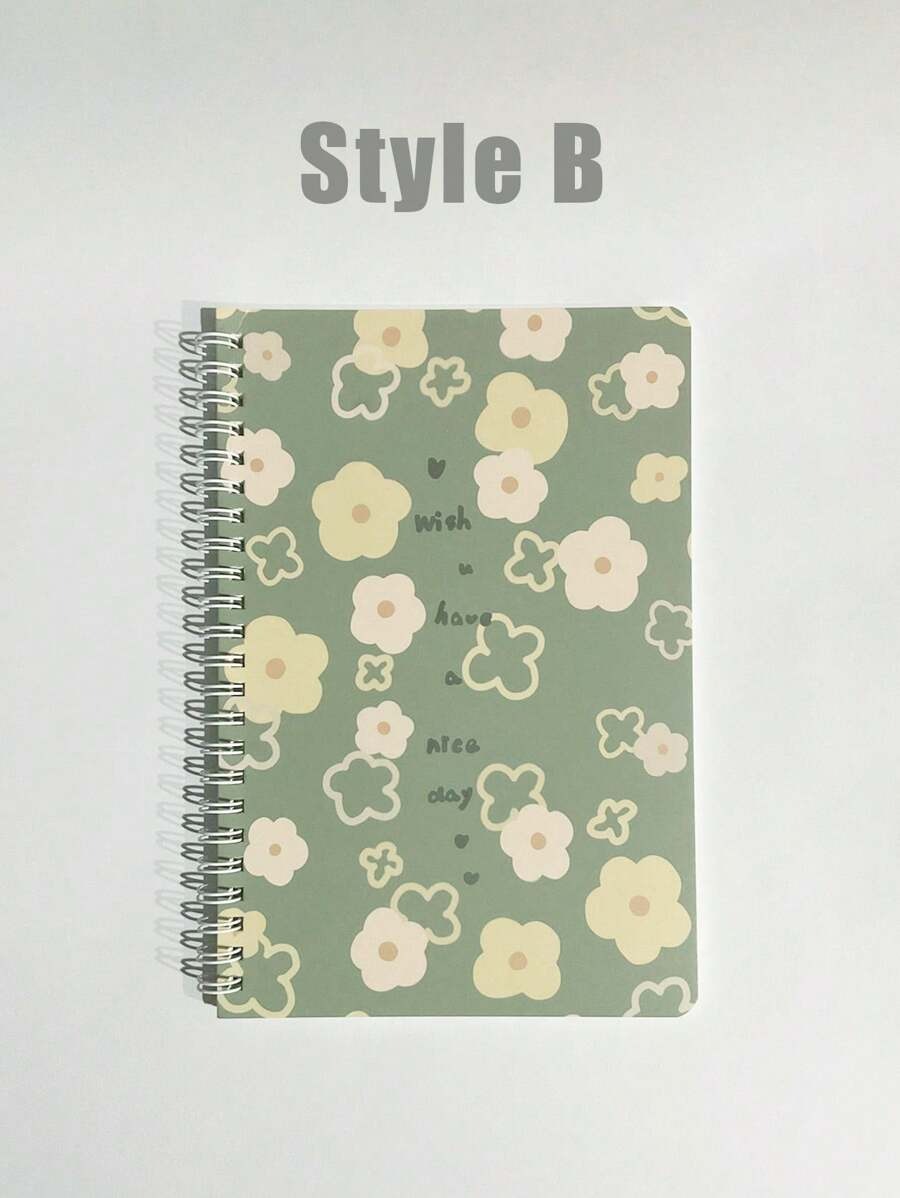 Set regalo di quaderni di estetica verde - 4 stili unici da 480/240/120/60 fogli, regali di apprezzamento per gli insegnanti e di laurea per gli studenti, in carta, 60 righe normali, quaderno scolastico A5, design a cartoni animati carini