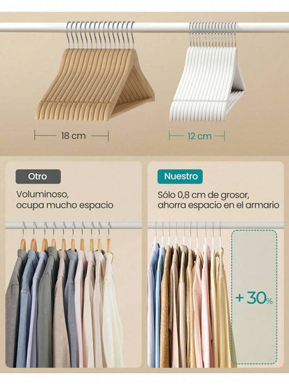 Pezzi Set di grucce in legno sottili, con tacca sulla spalla, grucce per pantaloni, gancio rotante a 360°, in legno di betulla, per appendere camicie, giacche, colore bianco nuvola, rastrelliera per asciugare, organizer per armadio