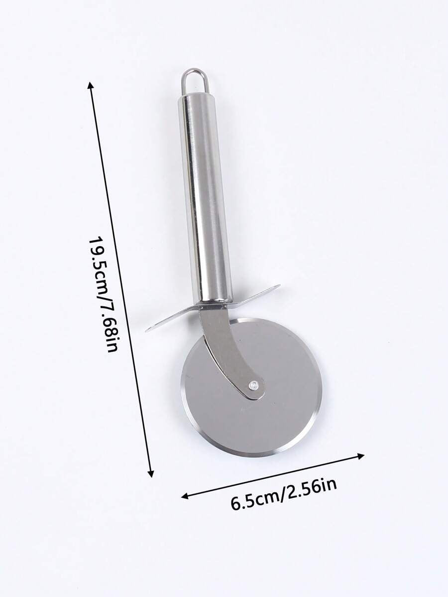 1 pezzo di affettatrice per pizza in acciaio inossidabile, pala per pizza in acciaio inossidabile, utensile da cucina in acciaio inossidabile per pizza, waffle, preparazione di impasti, dessert, ect