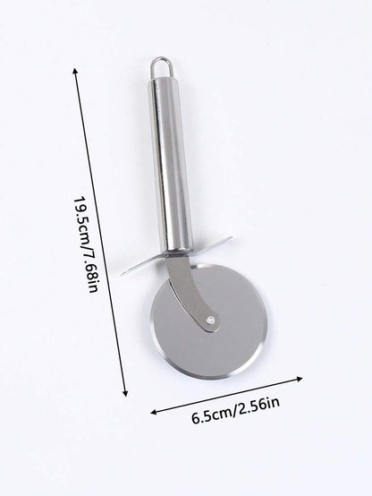 1 pezzo di affettatrice per pizza in acciaio inossidabile, pala per pizza in acciaio inossidabile, utensile da cucina in acciaio inossidabile per pizza, waffle, preparazione di impasti, dessert, ect