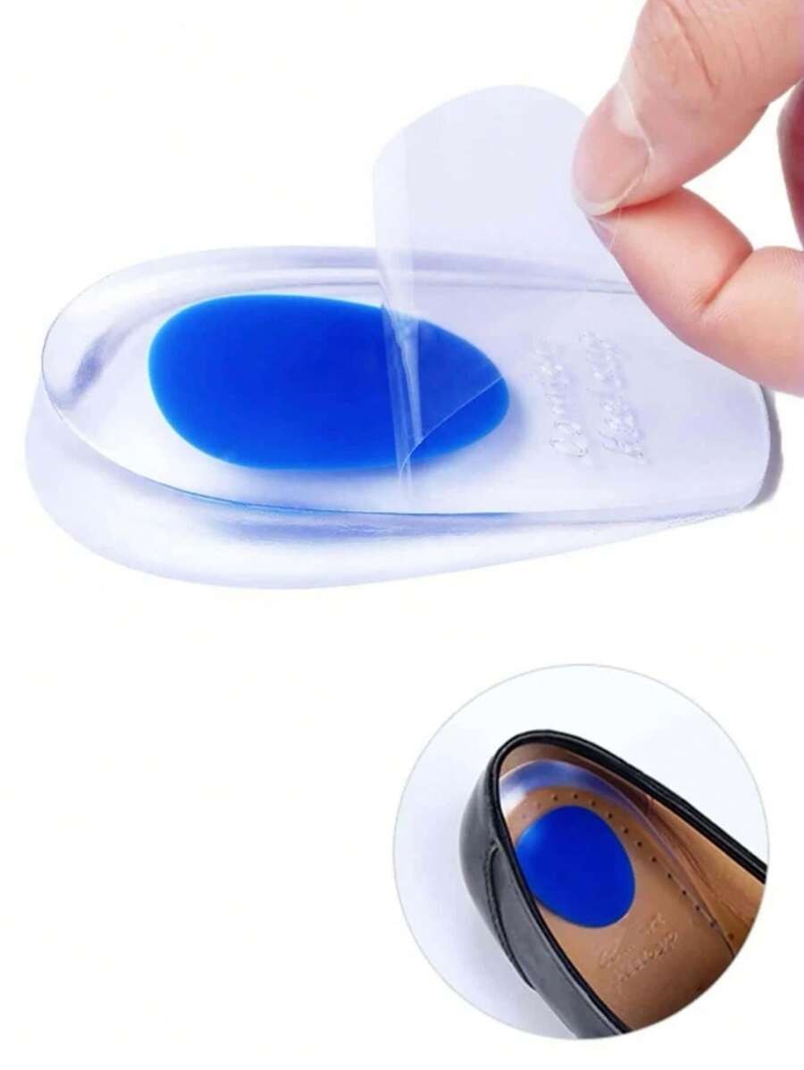 1 Paio di Sottopiedi in Silicone Morbido, Cuscinetti Ammortizzanti Trasparenti per il Tallone, Solette Massaggianti per Uomini e Donne, Strumento per la Cura dei Piedi