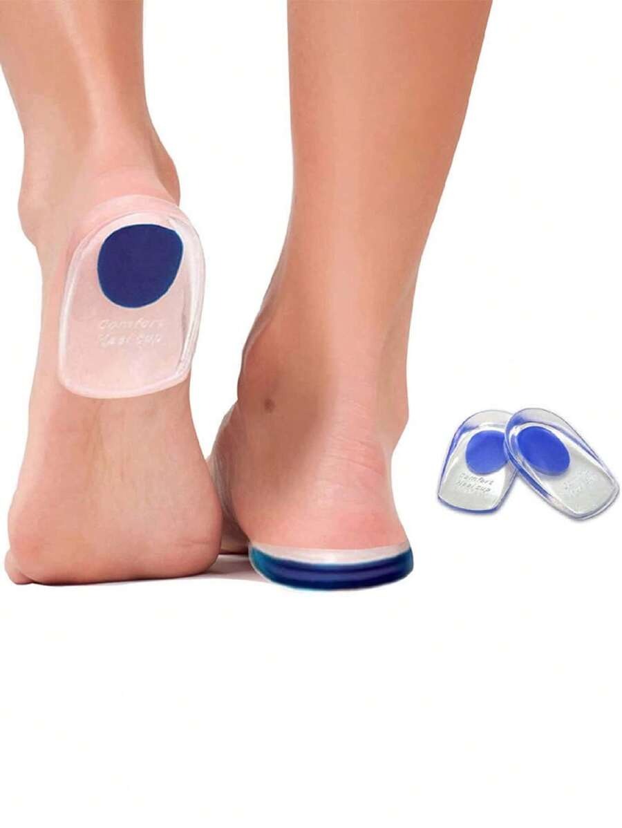 1 Paio di Sottopiedi in Silicone Morbido, Cuscinetti Ammortizzanti Trasparenti per il Tallone, Solette Massaggianti per Uomini e Donne, Strumento per la Cura dei Piedi