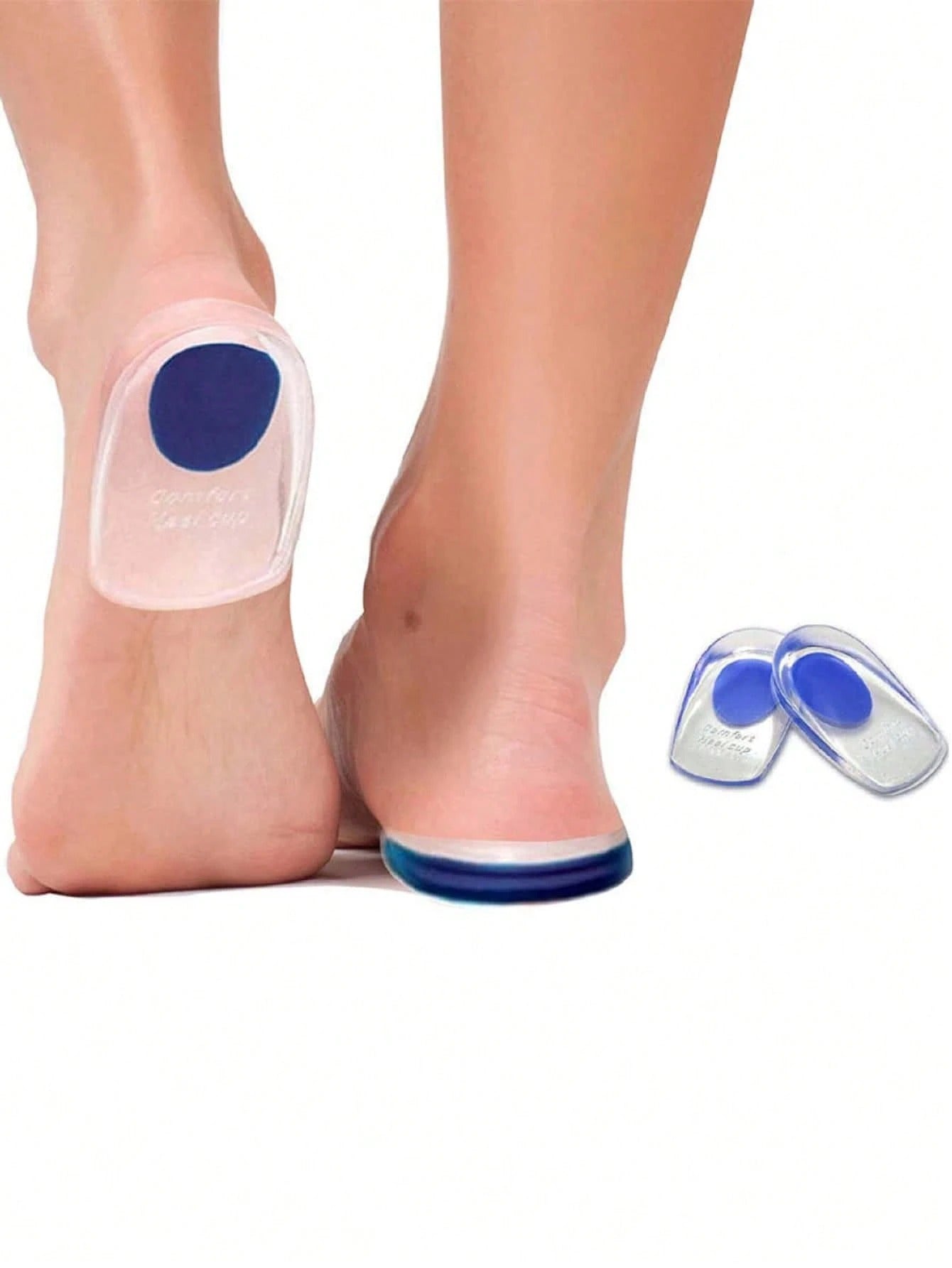 1 Paio di Sottopiedi in Silicone Morbido, Cuscinetti Ammortizzanti Trasparenti per il Tallone, Solette Massaggianti per Uomini e Donne, Strumento per la Cura dei Piedi