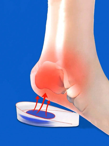 1 Paio di Sottopiedi in Silicone Morbido, Cuscinetti Ammortizzanti Trasparenti per il Tallone, Solette Massaggianti per Uomini e Donne, Strumento per la Cura dei Piedi