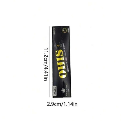 Cartine Arrotolabili in Polpa di Legno Sbiancato 110 mm con Filtri Bianchi, Carta da Rollare Lenta. Libretto Manuale per Sigarette Arrotolate, Accessori per Fumatori. 1 Scatola Contiene 32 Cartine + 32 Filtri.