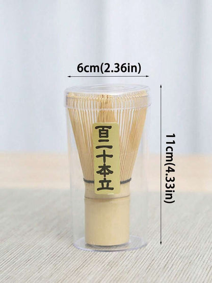 Frullatore tradizionale giapponese per matcha in bambù dorato fatto a mano, set da tè realizzato in bambù biologico durevole e sostenibile