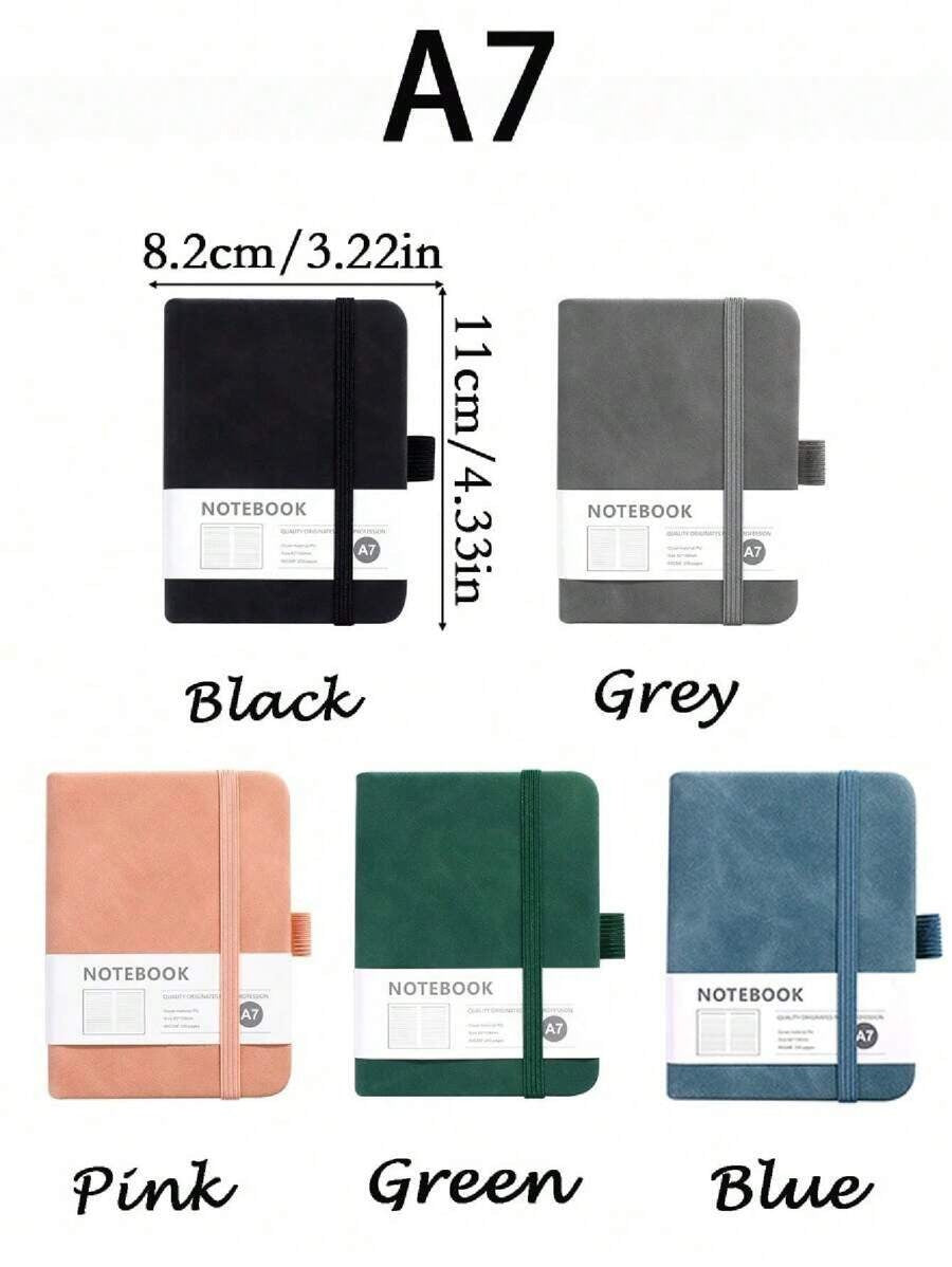 Quaderno ad anelli minimalista A5, 100 fogli/200 pagine; Agenda aziendale A6; Blocco note mini A7 per studenti, adatti per studenti e ufficio per il ritorno a scuola