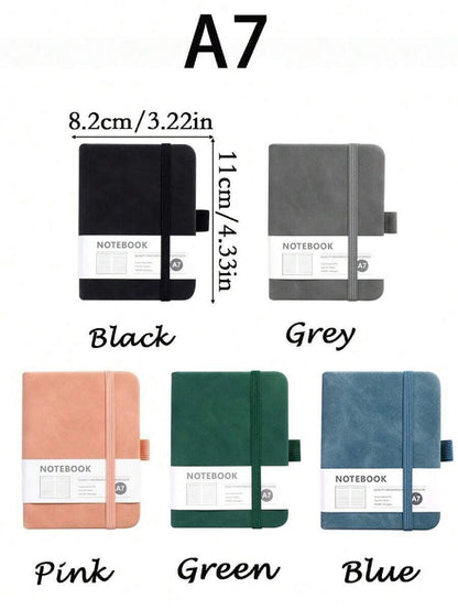 Quaderno ad anelli minimalista A5, 100 fogli/200 pagine; Agenda aziendale A6; Blocco note mini A7 per studenti, adatti per studenti e ufficio per il ritorno a scuola