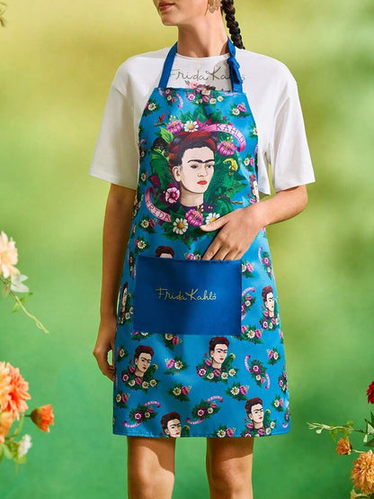 Grembiule con design Frida, adatto sia per uomini che per donne, ideale per cucinare e fare il pane
