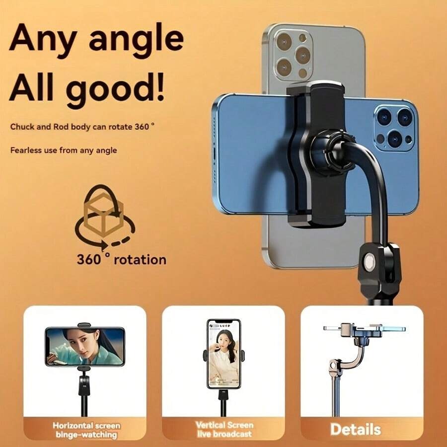 1 pezzo Supporto da tavolo regolabile e rotante in ABS impermeabile per telefono, supporto per telefono per guardare video, live streaming, supporto senza sforzo