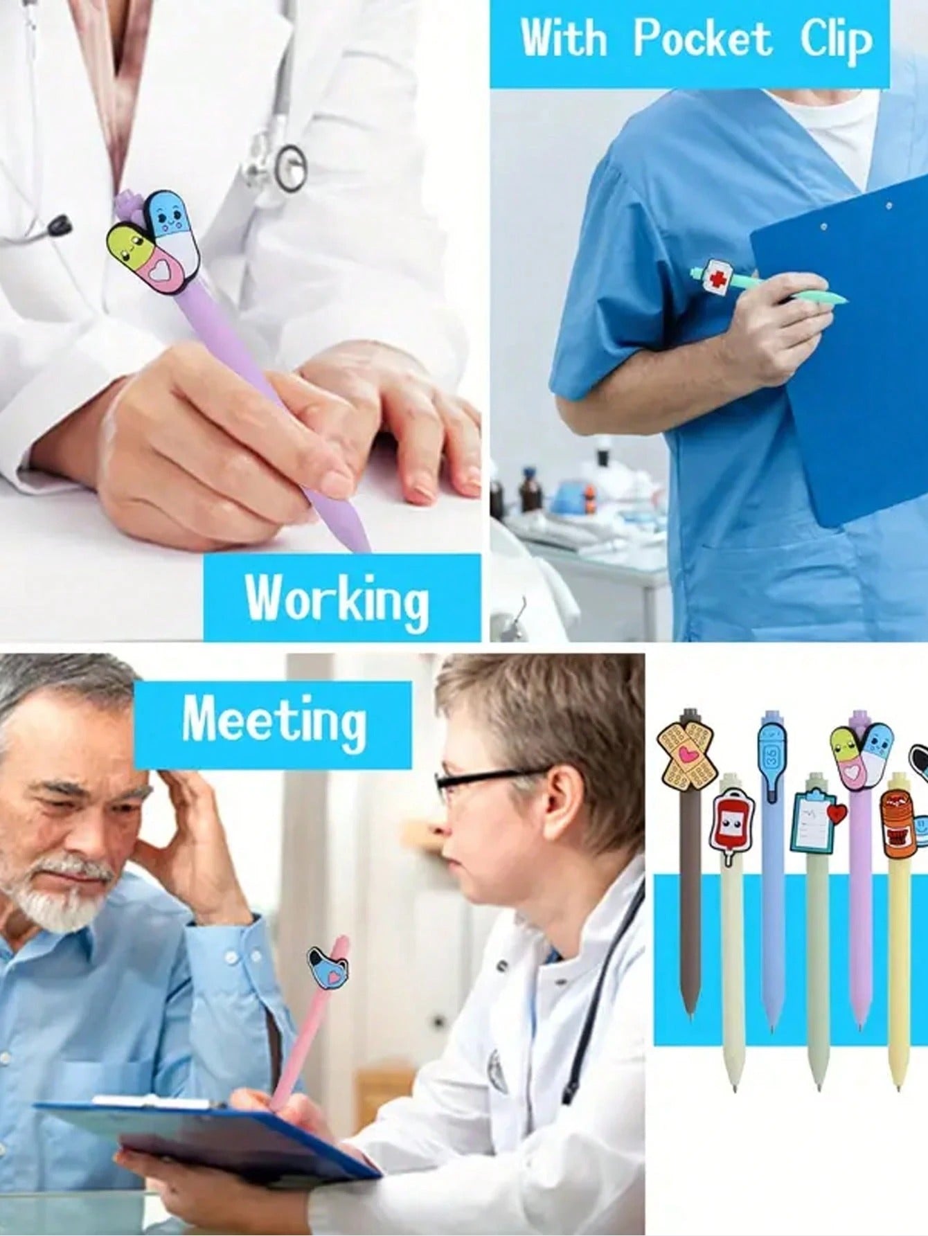 Penne per infermiere | Divertenti, migliori, carine, set di penne per infermiere, accessori per il lavoro, studente infermiere, assistente medico, regali essenziali, regalo di apprezzamento, forniture scolastiche