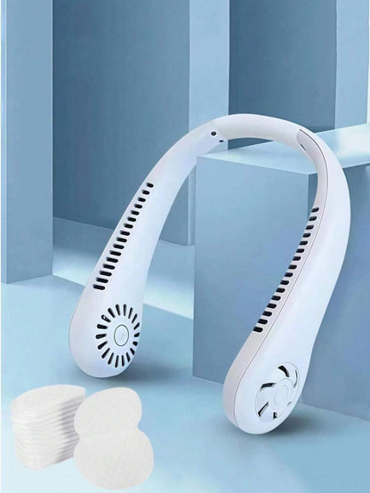Ventilatore da collo senza mani - Ventilatore indossabile ricaricabile USB a 3 velocità, raffreddatore personale portatile da 800mAh per uso all'aperto/sport/ufficio, funzionamento ultra silenzioso