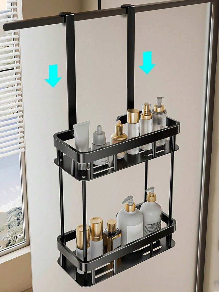 1 pezzo Porta Oggetti da posizionare sulla porta senza foratura, Organizer multifunzionale per camera da letto, cucina, dispensa, bagno e arredamento estivo