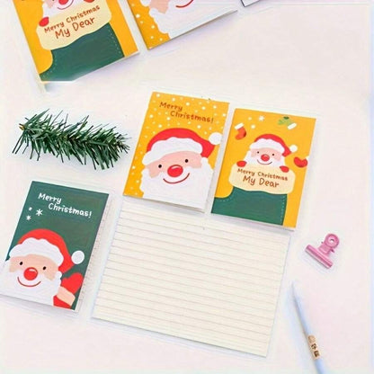 Blocchetti per appunti natalizi mini - Disegni di Babbo Natale e pupazzo di neve, tascabili, con diversi motivi natalizi