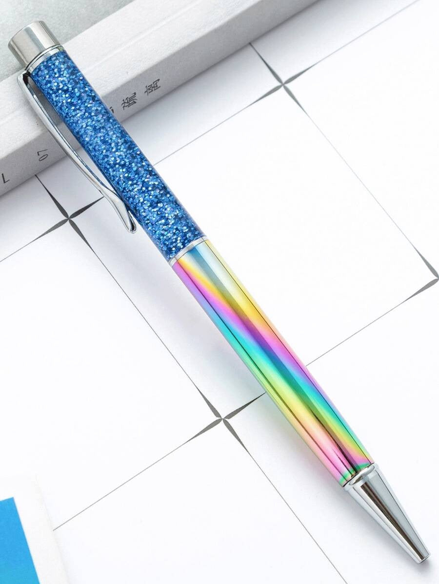 Penna a sfera con liquido glitterato personalizzato con testo/logo, inchiostro a base d'olio, penna di lusso alla moda, adatta come bomboniera per matrimoni, regali per il ritorno a scuola