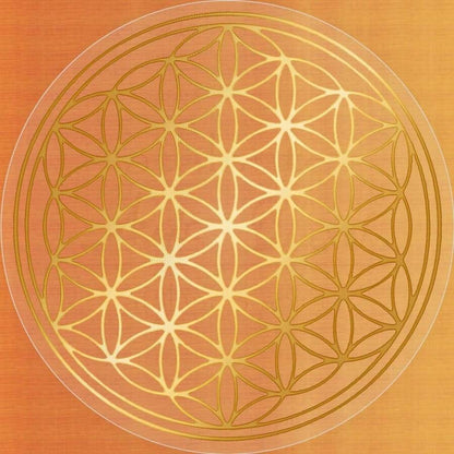 Adesivi Fiore della Vita, Adesivi Fiore della Vita in oro, Adesivi rotondi in PVC autoadesivo, Trasparente cristallino gioielli adesivi, Superficie scintillante per cover di telefono, diari, buste, borracce, valigie, computer
