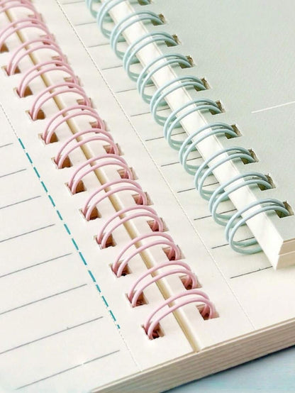 Set da 6 quaderni a spirale A5 con citazioni ispiratrici - 60 pagine a righe ciascuno, varietà di colori pastello (verde menta, giallo, viola, rosa, beige, azzurro chiaro)