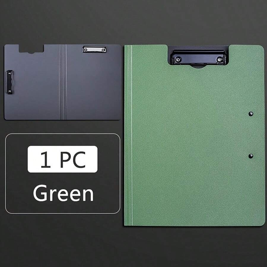 Portablocco con copertina rigida e clip doppie, porta documenti/file/contratti/presentazioni multifunzione portatile A4/A3 per studenti, impiegati, attività commerciali, Back to School
