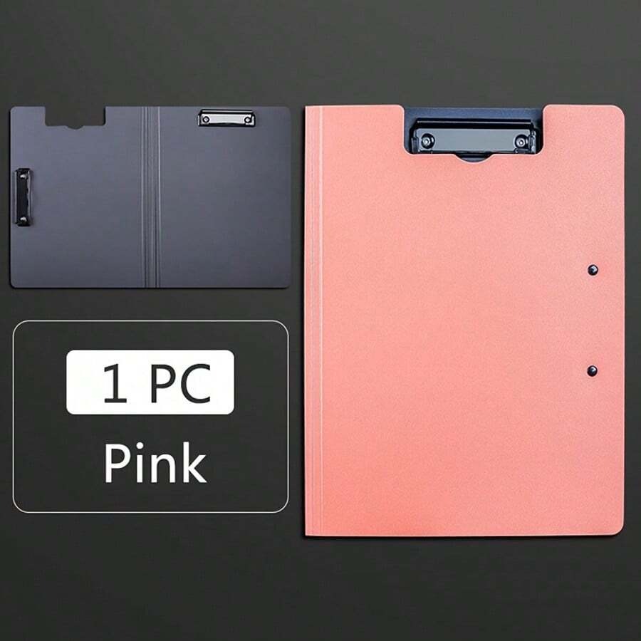 Portablocco con copertina rigida e clip doppie, porta documenti/file/contratti/presentazioni multifunzione portatile A4/A3 per studenti, impiegati, attività commerciali, Back to School
