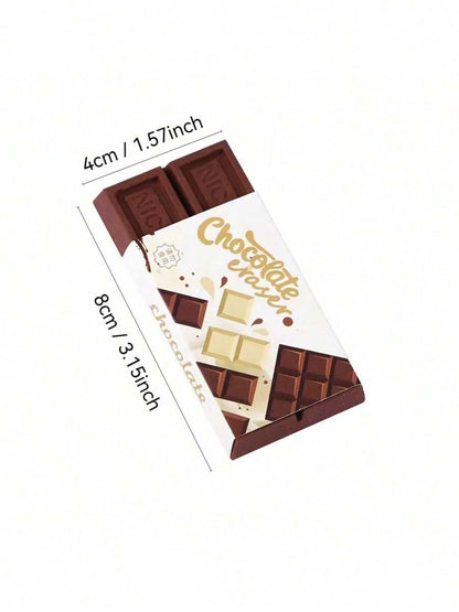 set di cancelleria a tema cioccolato con blocco note, penna a sfera, gomma da cancellare, forniture per il ritorno a scuola