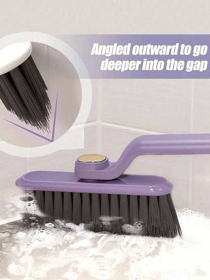 1 pezzo Spazzola rotante 2 in 1 - Versatile per cucina, soggiorno, bagno e altro - Setole per piastrelle, fughe e pulizia delle pareti (stile casuale)