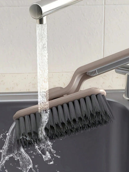 1 pezzo Spazzola rotante 2 in 1 - Versatile per cucina, soggiorno, bagno e altro - Setole per piastrelle, fughe e pulizia delle pareti (stile casuale)