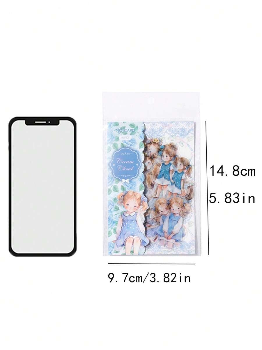 MOCARD 40 pezzi/confezione Adesivi a tema casa delle bambole, arte creativa e estetica, materiale decorativo per scrapbooking DIY, regalo per le vacanze, forniture scolastiche personalizzate per scrapbooking