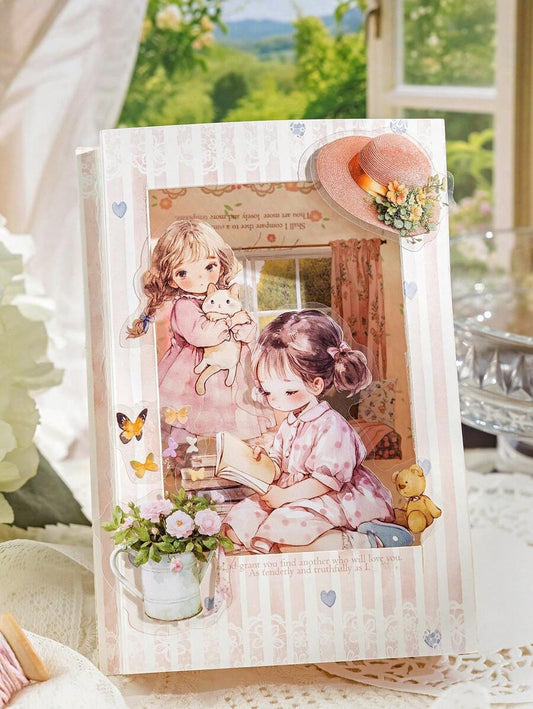 MOCARD 40 pezzi/confezione Adesivi a tema casa delle bambole, arte creativa e estetica, materiale decorativo per scrapbooking DIY, regalo per le vacanze, forniture scolastiche personalizzate per scrapbooking