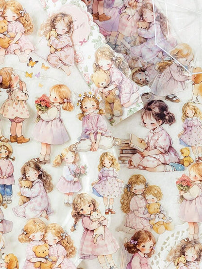 MOCARD 40 pezzi/confezione Adesivi a tema casa delle bambole, arte creativa e estetica, materiale decorativo per scrapbooking DIY, regalo per le vacanze, forniture scolastiche personalizzate per scrapbooking
