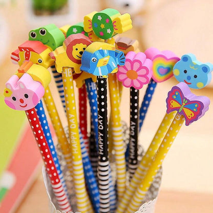 Gomme da cancellare con animali cartoni animati, articoli di cartoleria carini e creativi per correggere le matite da scrittura, studio, forniture scolastiche