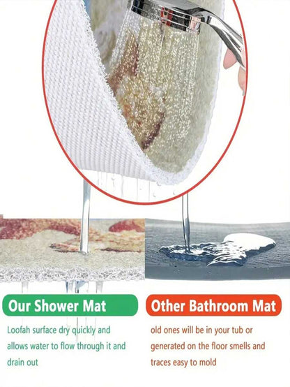 Tappetino da bagno in materiale PVC plastico, con motivi di animali subacquei tra cui delfino, pesce pagliaccio, polpo, balena, tartaruga, cavalluccio marino, granchio, conchiglia, corallo e leone marino