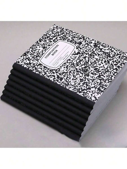 Quaderno con copertina rigida in stile floreale nero, carta spessa, foderato, adatto per studenti e lavoratori d'ufficio per il ritorno a scuola