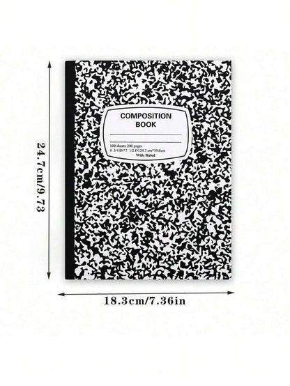 Quaderno con copertina rigida in stile floreale nero, carta spessa, foderato, adatto per studenti e lavoratori d'ufficio per il ritorno a scuola