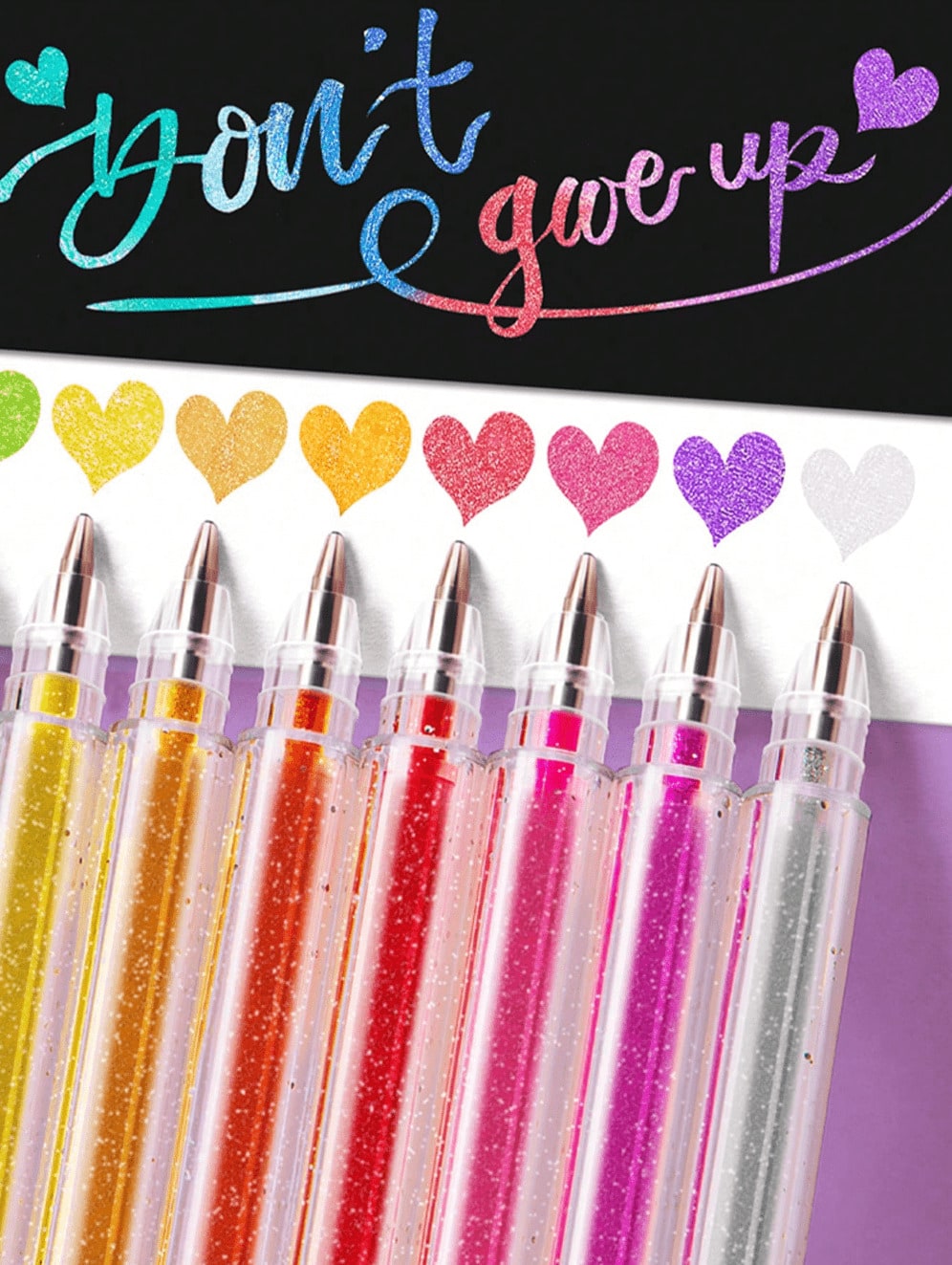 Penna gel glitterata con 8/12/18/24/36/48 colori, evidenziatore fluorescente, manuale, glitter luminescenti speciali, glitter, cristalli, sabbia mobile, penne gel color madreperlato