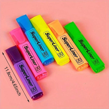 et di evidenziatori fluorescenti, 4/6 colori fluorescenti misti, punta fine in plastica, senza piume, dimensione standard, adatti per ufficio, scuola, studio