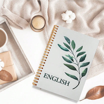 Quaderno spiralato A5 con design floreale elegante, perfetto per la scrittura quotidiana e gli appunti. Ideale come regalo per studenti e amici, essenziale per il ritorno a scuola