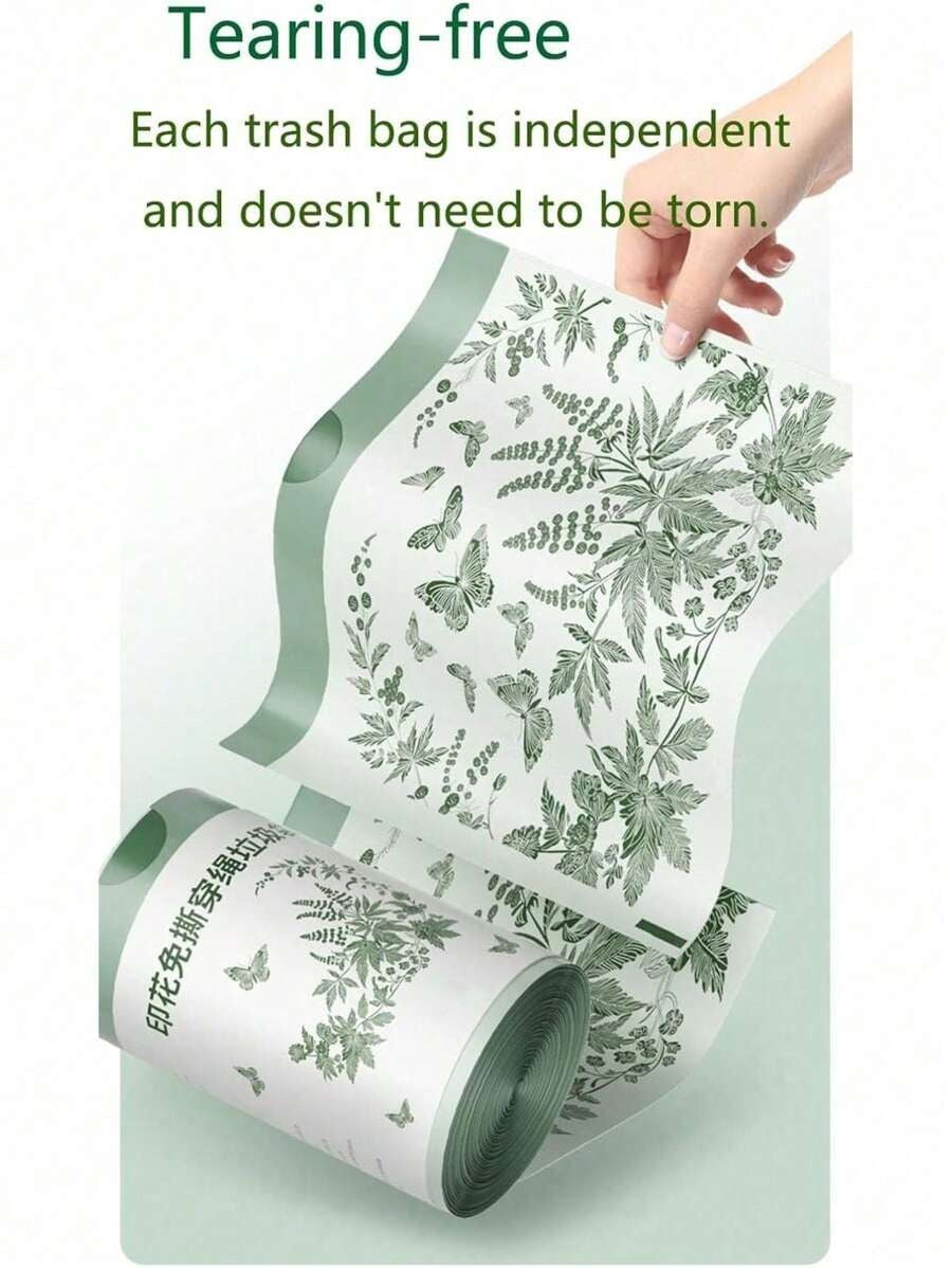150 pezzi di sacchetti della spazzatura piccoli, resistenti allo strappo, con cordino, adatti per bagno, cucina, toilette, casa, ufficio e camera da letto, con profumo di camelia, extra spessi, resistenti alla rottura, deodoranti