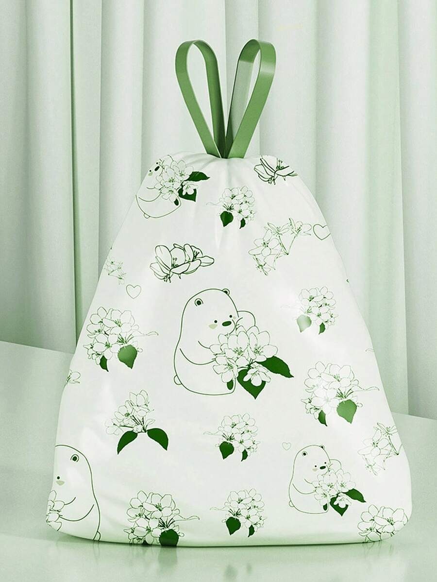 150 pezzi di sacchetti della spazzatura piccoli, resistenti allo strappo, con cordino, adatti per bagno, cucina, toilette, casa, ufficio e camera da letto, con profumo di camelia, extra spessi, resistenti alla rottura, deodoranti
