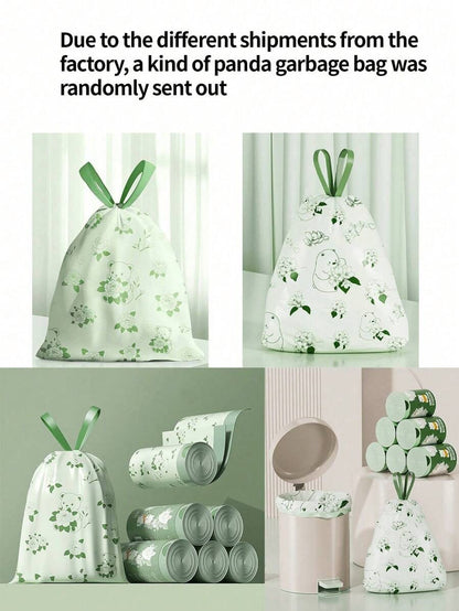 150 pezzi di sacchetti della spazzatura piccoli, resistenti allo strappo, con cordino, adatti per bagno, cucina, toilette, casa, ufficio e camera da letto, con profumo di camelia, extra spessi, resistenti alla rottura, deodoranti