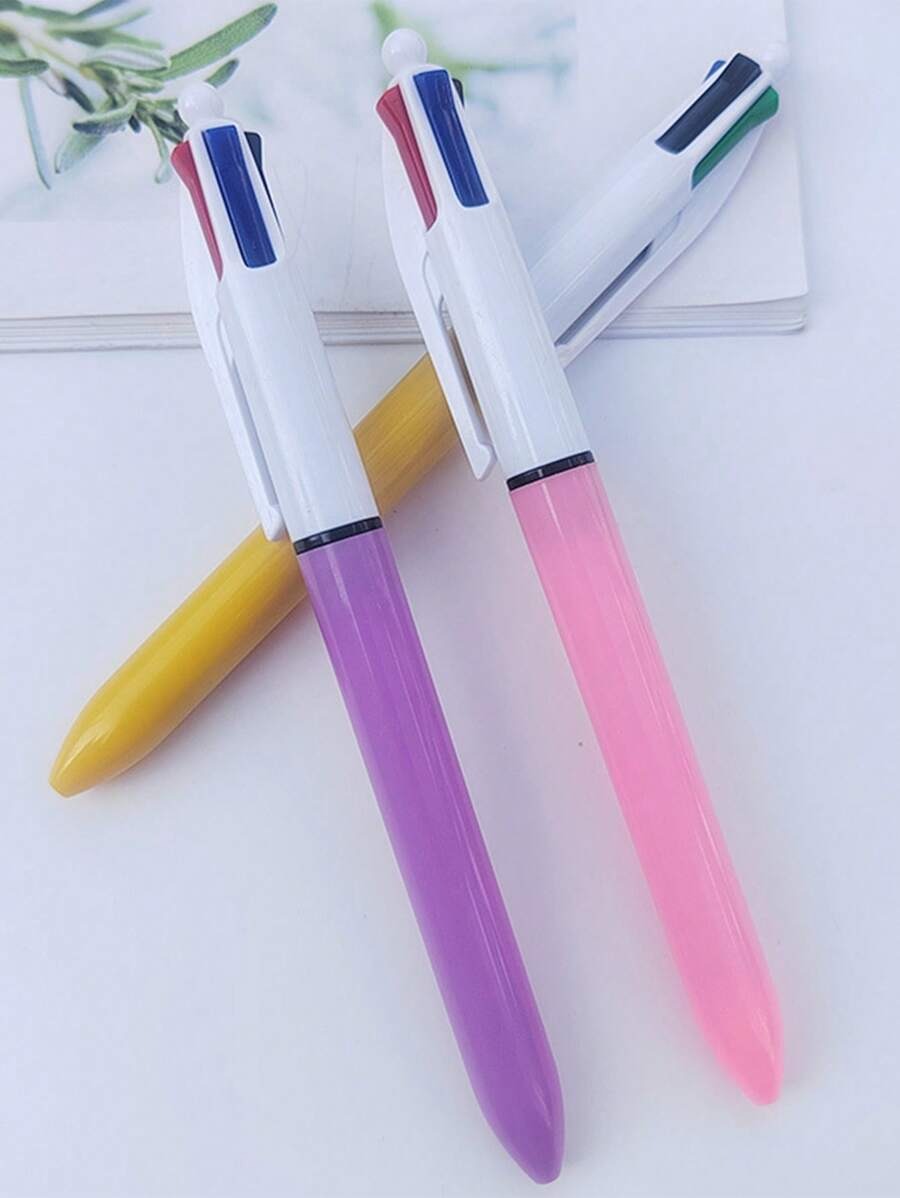 Penne a sfera multicolore, penna a sfera retrattile 4 in 1, adatta per studenti, giochi, premi, forniture scolastiche, ritorno a scuola