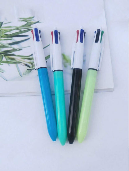 Penne a sfera multicolore, penna a sfera retrattile 4 in 1, adatta per studenti, giochi, premi, forniture scolastiche, ritorno a scuola