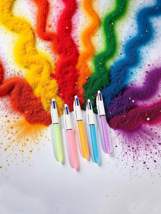 Penne a sfera multicolore, penna a sfera retrattile 4 in 1, adatta per studenti, giochi, premi, forniture scolastiche, ritorno a scuola