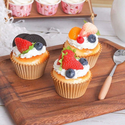 Decorazioni realistiche in carta per cupcake - perfette per feste, apparecchiature per tavoli festivi e celebrazioni, riutilizzabili e facili da pulire